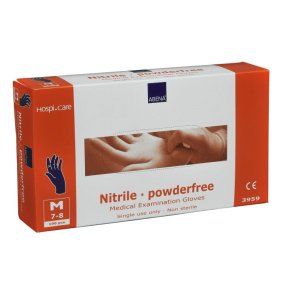 Nitrilhandsker, uden pudder Bl, Medium, 100 stk/pak - 100 pakker