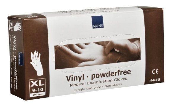 Vinylhandsker, uden pudder XLarge, 100 stk/pak - 100 pakker