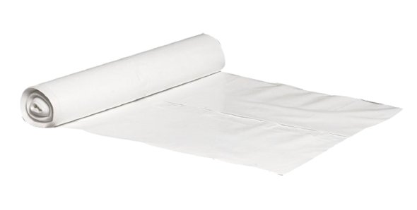 Affaldsskke, hvid LDPE 87 MY, 87 x 140 cm, 8 ruller/kolli