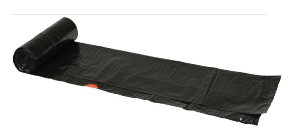 Snresk, 100 l, sort, LDPE/recycle, 70x101cm 10ruller/kolli