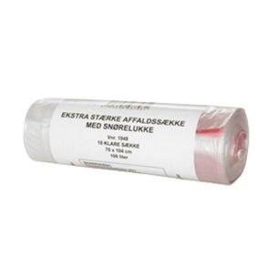 Skke med snoreluk transparant 72 x 104 cm 30 my, 10 stk/rl, 18 rl