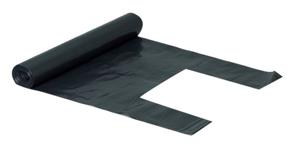 S�ckar med knythandtag LDPE svart, 75 x 139 cm 8 st/rl, 15 rl