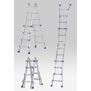 Teleskopstige Alu 4x4 trin, 4,2 meter