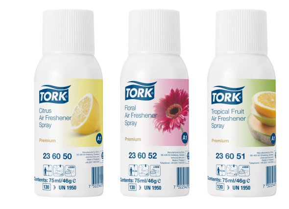 Tork Airfreshener Spray Blandet pakke  12 stk
