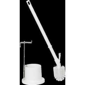 Vikan Toiletbrste m/holder & vgophng, Medium, Hvid