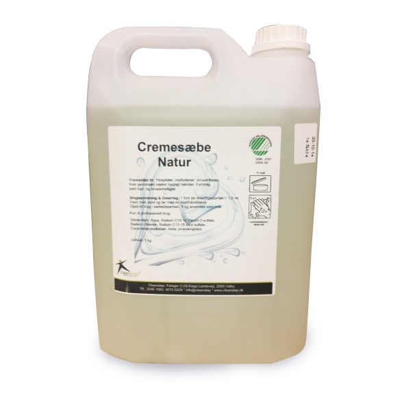 Cremesbe Natur  svanemrket 5 ltr hndsbe