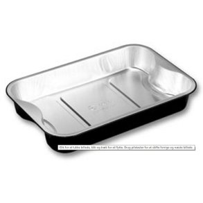 Foliebakke sort/alu 1920ml 293x193x45mm 400stk/ka